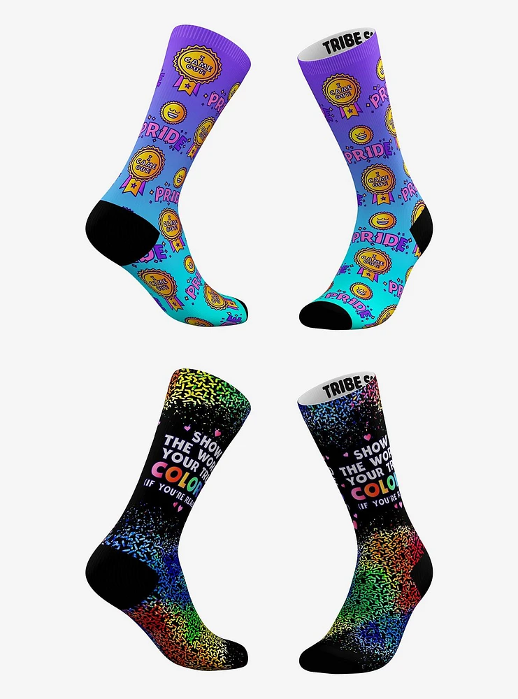 True Colors And I Came Out Pride Socks 2 Pair