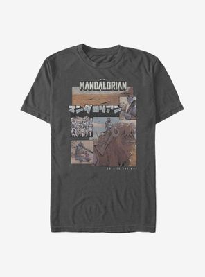 Star Wars The Mandalorian Comic Japanese Text T-Shirt