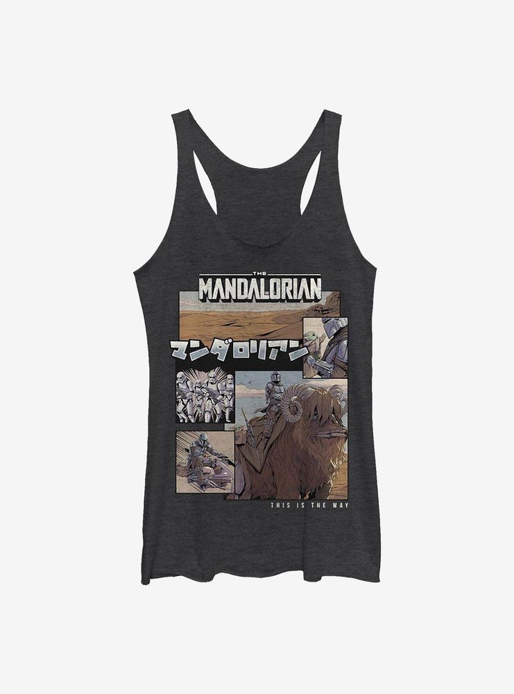 Star Wars The Mandalorian Comic Japanese Text Womens Tank Top