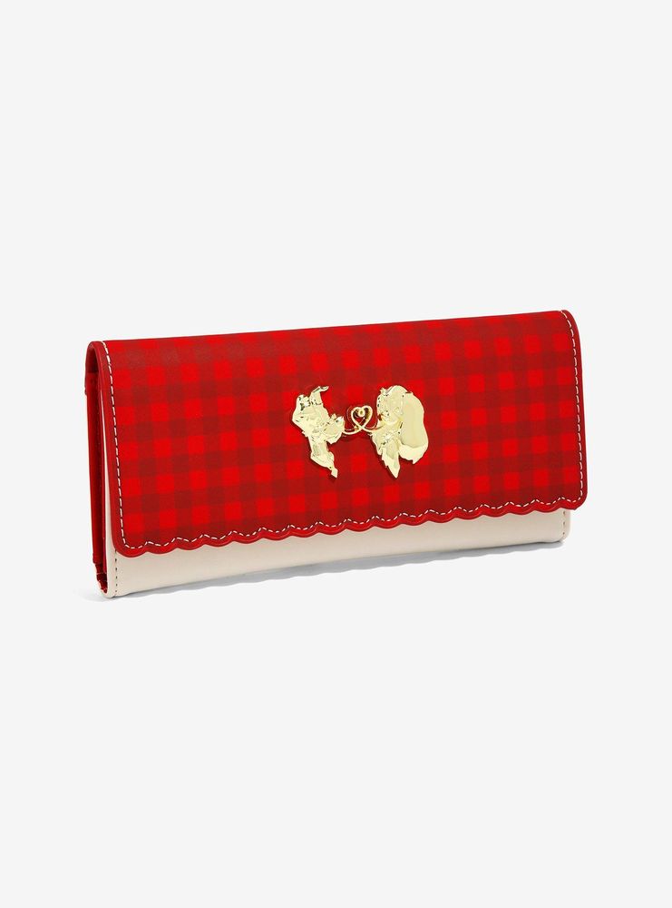 Loungefly Disney Lady and the Tramp Love Plaid Wallet - BoxLunch Exclusive