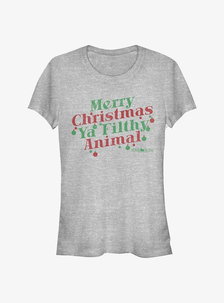 Home Alone Merry Christmas Ya Filthy Animal Girls T-Shirt