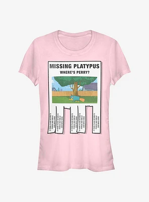 Disney Phineas And Ferb Missing Platypus Girls T-Shirt