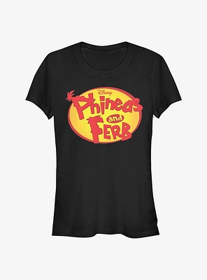 Disney Phineas And Ferb Oval Logo Girls T-Shirt