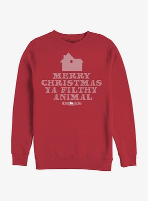 Home Alone Merry Christmas Ya Filthy Animal 8-Bit Crew Sweatshirt