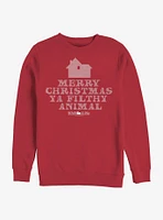 Home Alone Merry Christmas Ya Filthy Animal 8-Bit Crew Sweatshirt