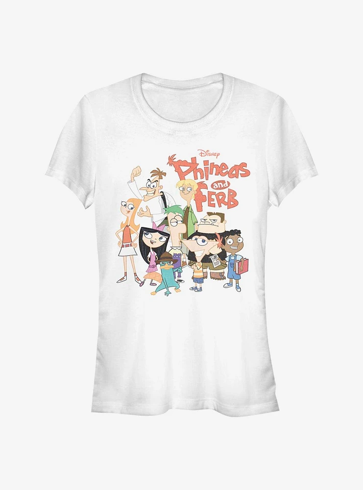 Disney Phineas And Ferb The Group Girls T-Shirt