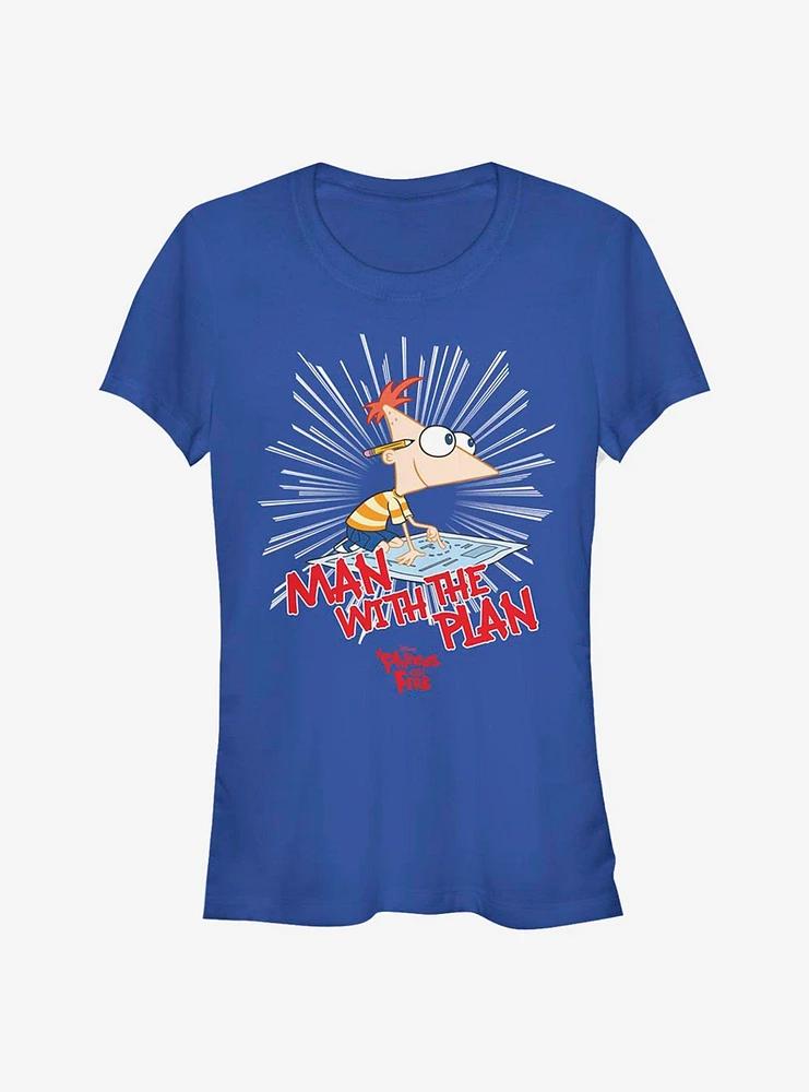 Disney Phineas And Ferb The Plan Man Girls T-Shirt