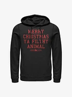 Home Alone Merry Christmas Ya Filthy Animal Text Hoodie