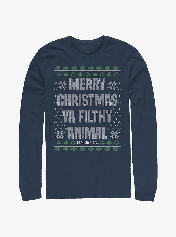 Home Alone Merry Christmas Ya Filthy Animal Ugly Holiday Long-Sleeve T-Shirt