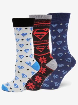 DC Comics Superman 3 Pair Sock Gift Set