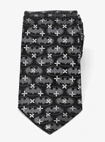 DC Comics Batman Cross Black Silk Tie