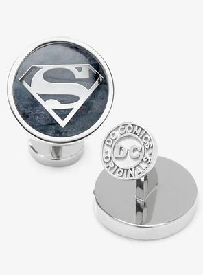 DC Comics Superman Navy Gemstone Cufflinks