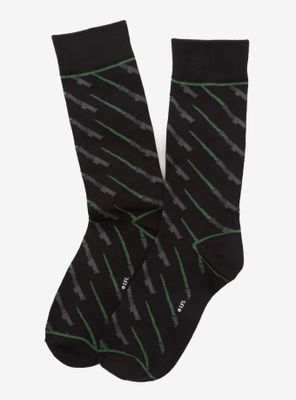 Star Wars Green Lightsaber Black Socks