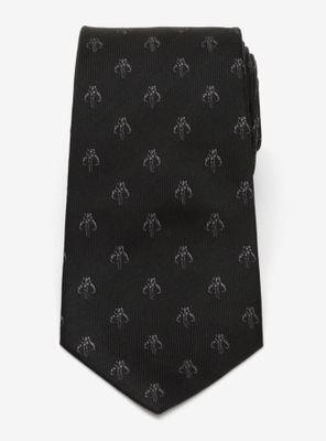 Star Wars Mandalorian Black Silk Tie