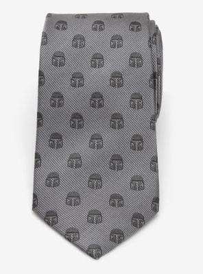Star Wars Mandalorian Helmet Gray Tie