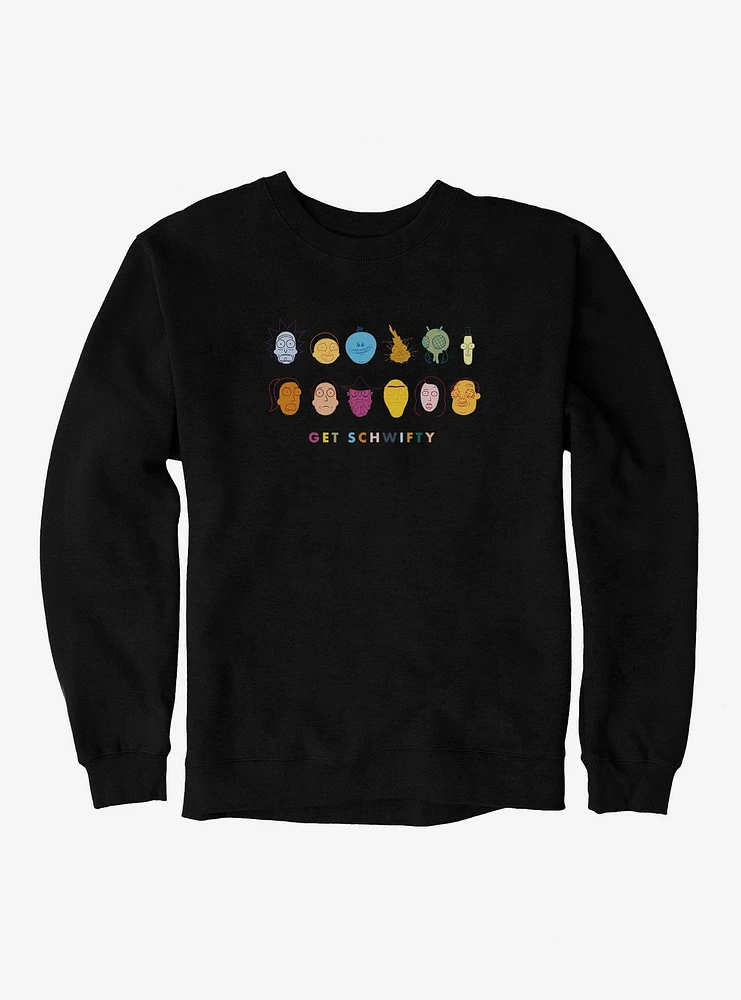 Rick And Morty Shwifty Faces Sweatshirt