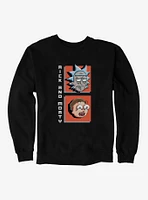 Rick And Morty Pixel Faces Sweatshirt