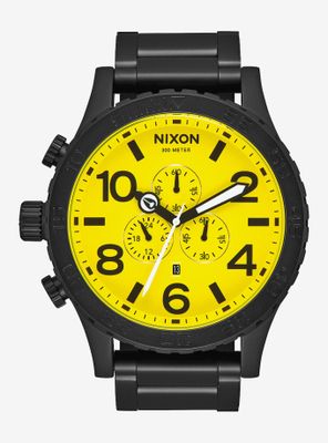 Nixon 51-30 Chrono All Black Yellow Watch