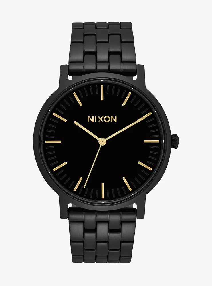 Nixon Porter All Black Gold Watch