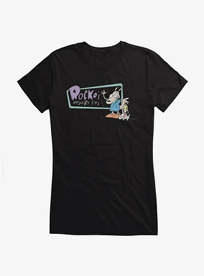 Rocko's Modern Life Rocko And Spunky Logo Girls T-Shirt