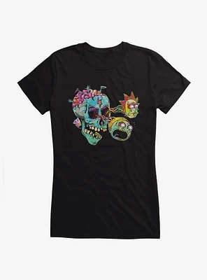 Rick And Morty Skull Eyes Girls T-Shirt