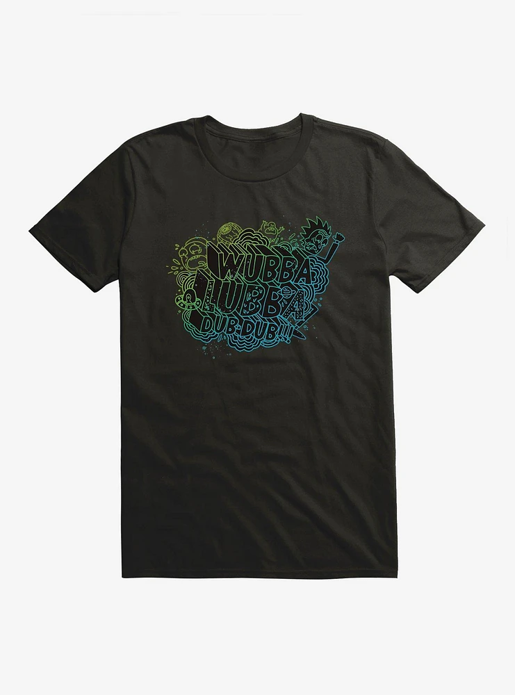 Rick And Morty Wubba Lubba Dub Outline T-Shirt