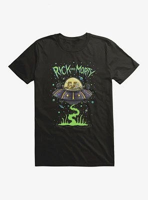 Rick And Morty The Space Cruiser Neon T-Shirt