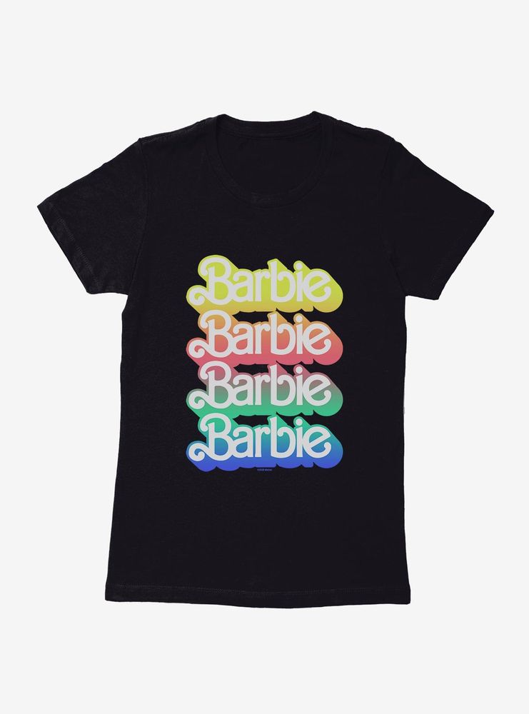 Barbie Rainbow Logo Womens T-Shirt