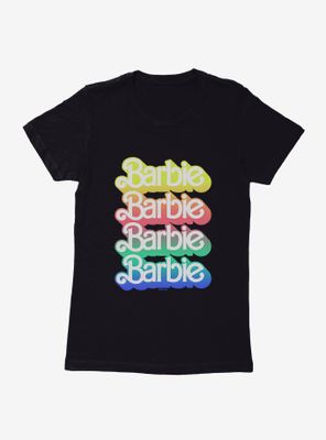 Barbie Rainbow Logo Womens T-Shirt