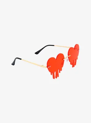 Red Heart Drip Sunglasses