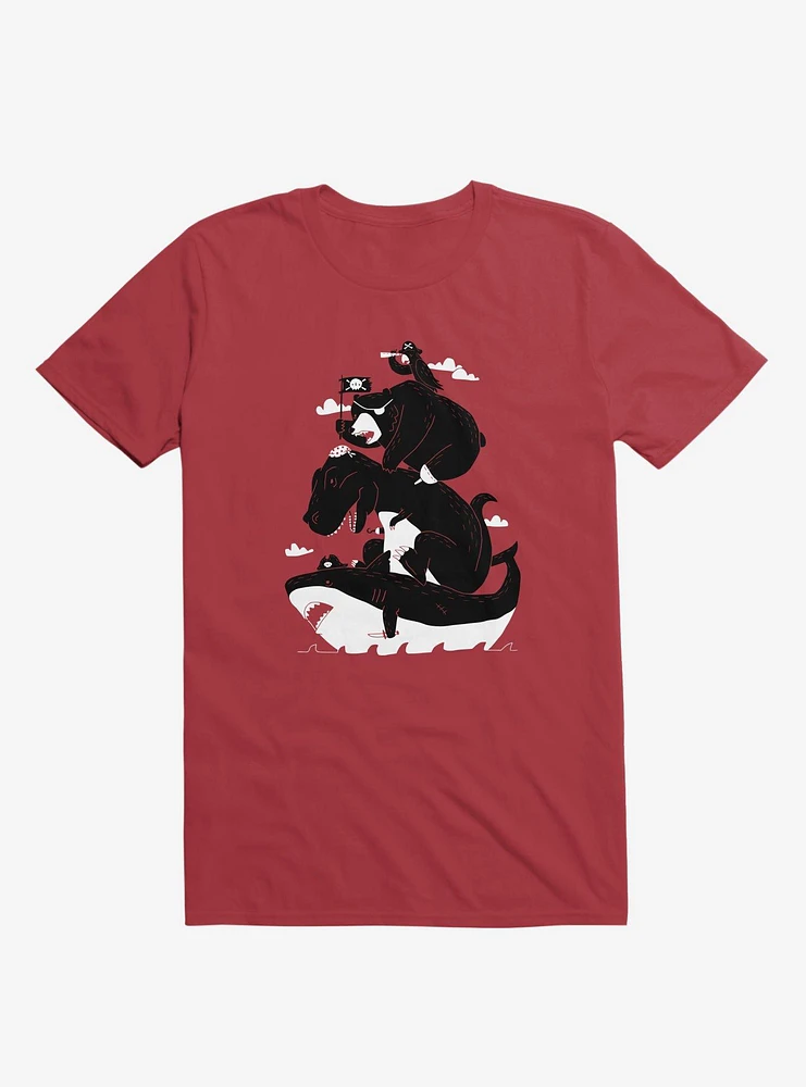 Best Pirates Red T-Shirt