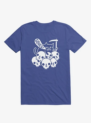 Cat Got Your Soul? Skulls Royal Blue T-Shirt