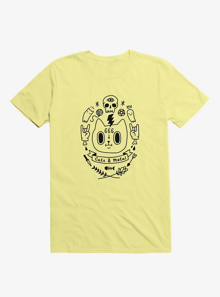 Cats & Metal Yellow T-Shirt