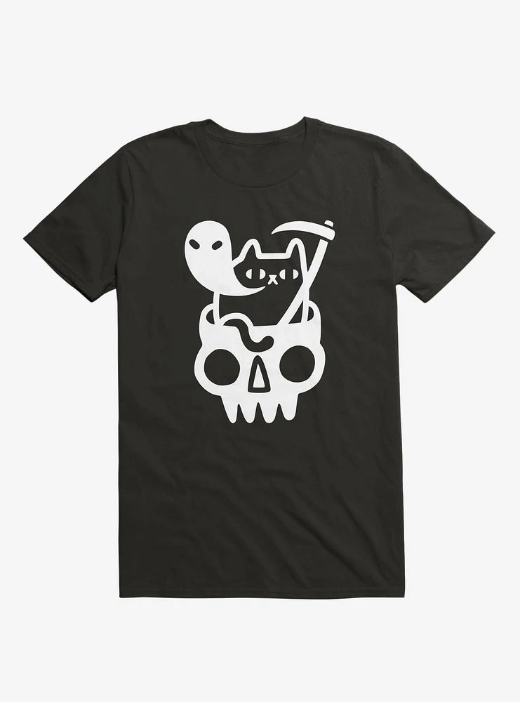 Doom Cat Black T-Shirt By Obinsun