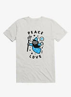 Coolest Wizard Peace Love White T-Shirt