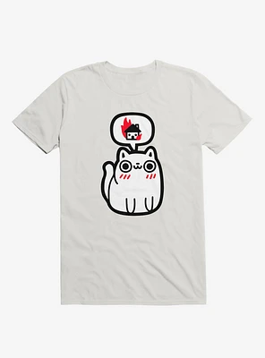 Dreaming Of Destruction Cat White T-Shirt