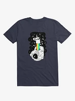 See You Space! Unicorn Astronaut Navy Blue T-Shirt
