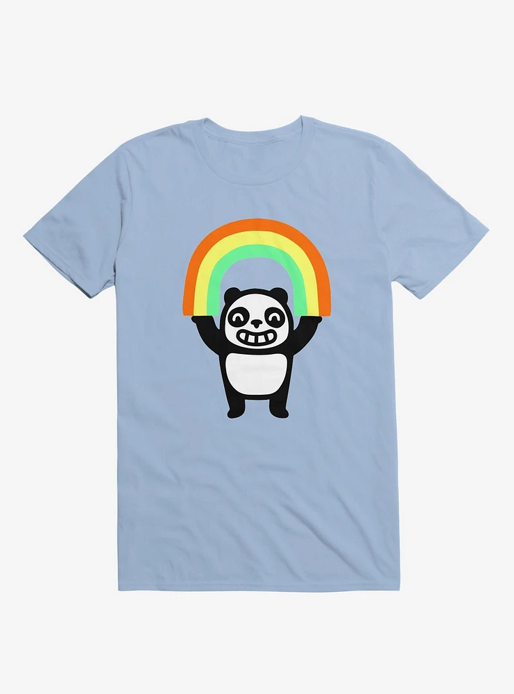 Panda Found A Rainbow Light Blue T-Shirt