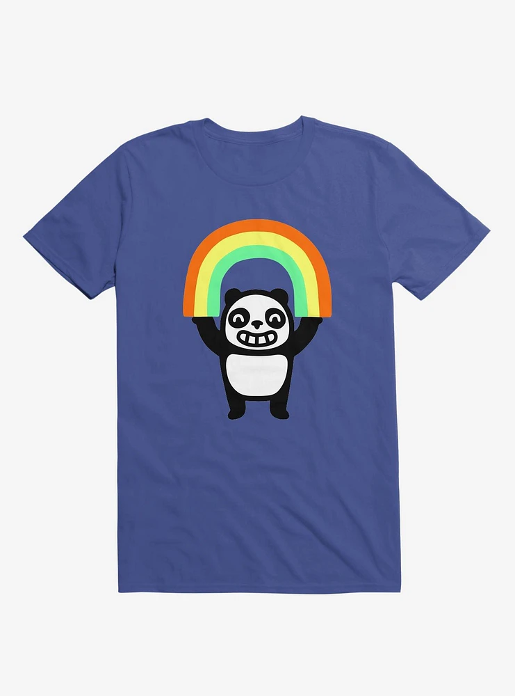 Panda Found A Rainbow Royal Blue T-Shirt