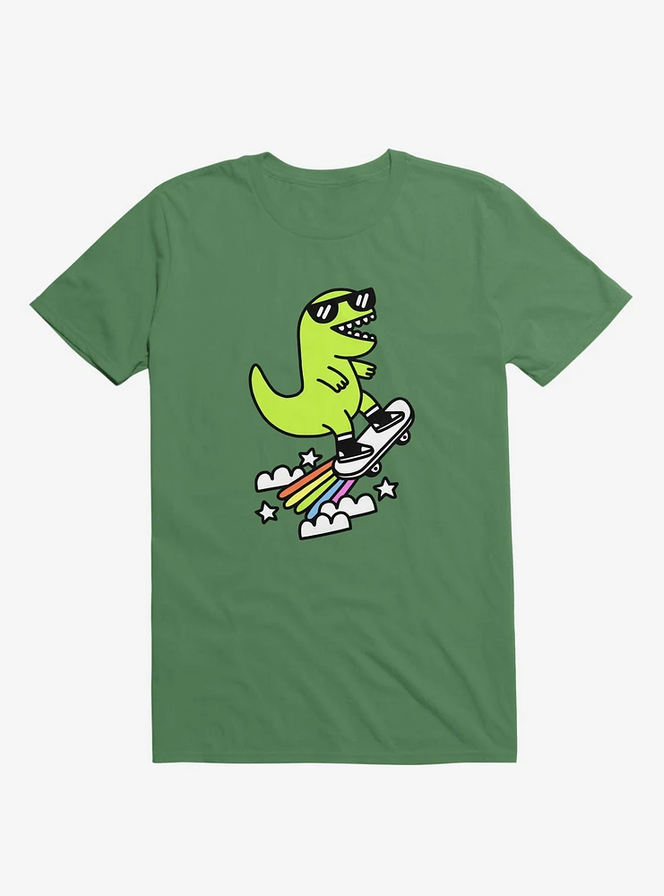 Rad Rex Skateboard Kelly Green T-Shirt