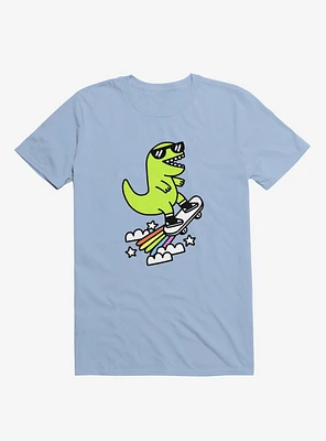 Rad Rex Skateboard Light Blue T-Shirt