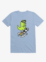 Rad Rex Skateboard Light Blue T-Shirt