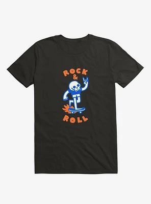 Rock & Roll Skull Black T-Shirt