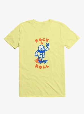 Rock & Roll Skull Yellow T-Shirt