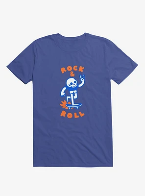 Rock & Roll Skull Royal Blue T-Shirt