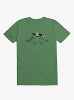The Best Defense Is A Good Offense Dinosaur Kelly Green T-Shirt