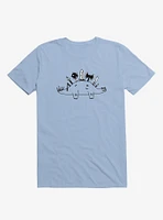 The Best Defense Is A Good Offense Dinosaur Light Blue T-Shirt