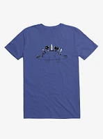 The Best Defense Is A Good Offense Dinosaur Royal Blue T-Shirt
