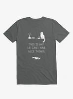 This Is Why We Can't Have Nice Things Cat Asphalt Grey T-Shirt