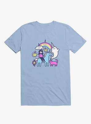 Unicorns Everywhere! Light Blue T-Shirt